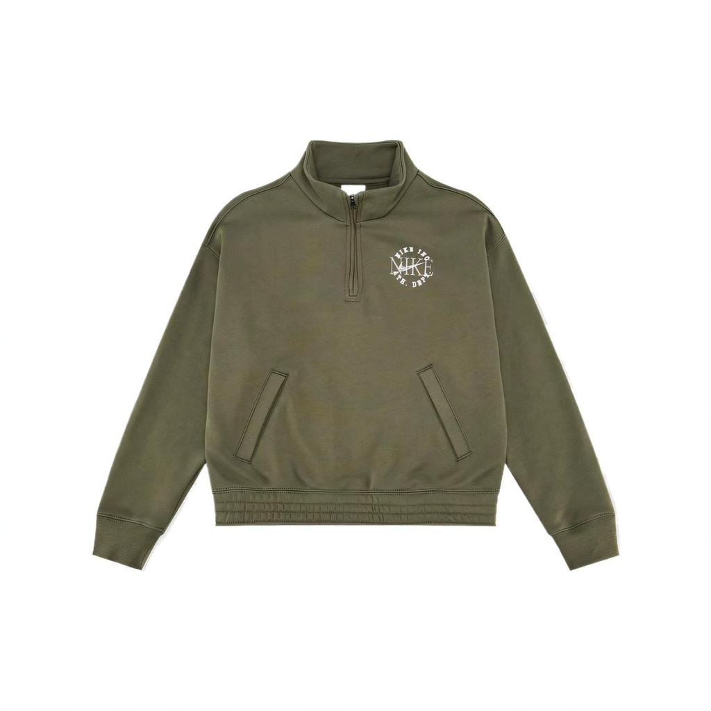 Nike Hoodie Comfortable Soft Versatile Kids Hoodies Olive-Green IB5599-222