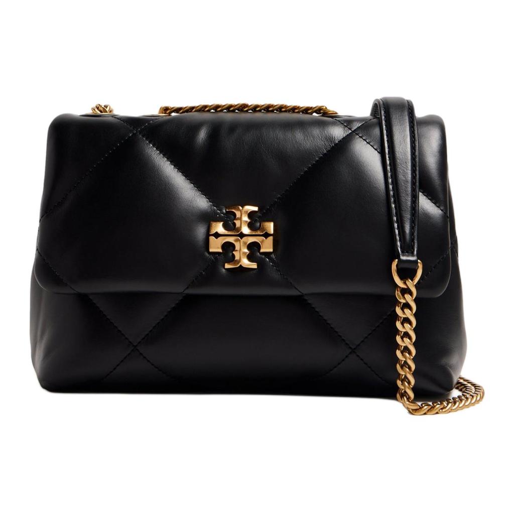 Tory Burch Kira Diamond Quilted Flap Magnetic Closure Leather Crossbody Shoulder Bag Small Women Bags Black 154706-001