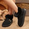 Fashion Comfort Fluffy Fur Snow Boots Women Fashion Buckle Platform Winter Ankle Boots Woman Faux Suede Short Plush Warm Cotton Shoes