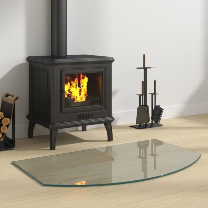 VidaXL Glass Plate for Fireplace 80x50 Cm 324151