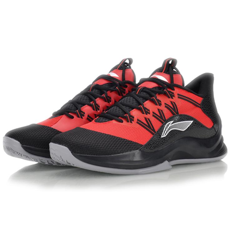 New LiNing Star Speed Rebound Cushioning Lightweight Slip Resistant Low Top Basketball Shoes Men's Vermilion ABAQ009-1