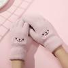 Warm Gloves, Plush Gloves, Split Finger Gloves, Thickened, Cold Resistant Gloves, Cycling, Touch Screen, Knitted, Warm Gloves