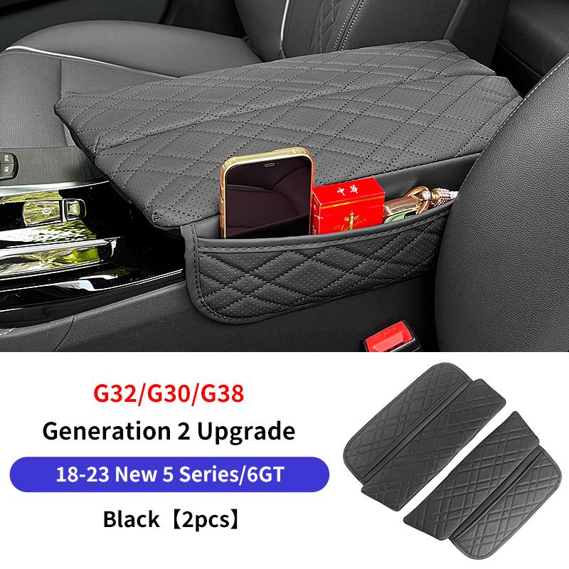 For BMW G30 G32 6GT F10 G05 G06 G07 G11 G12 X5 G05 X6 G06 X7 G07 Car Center Console Armrest Protector Cover Pad With Storage Bag
