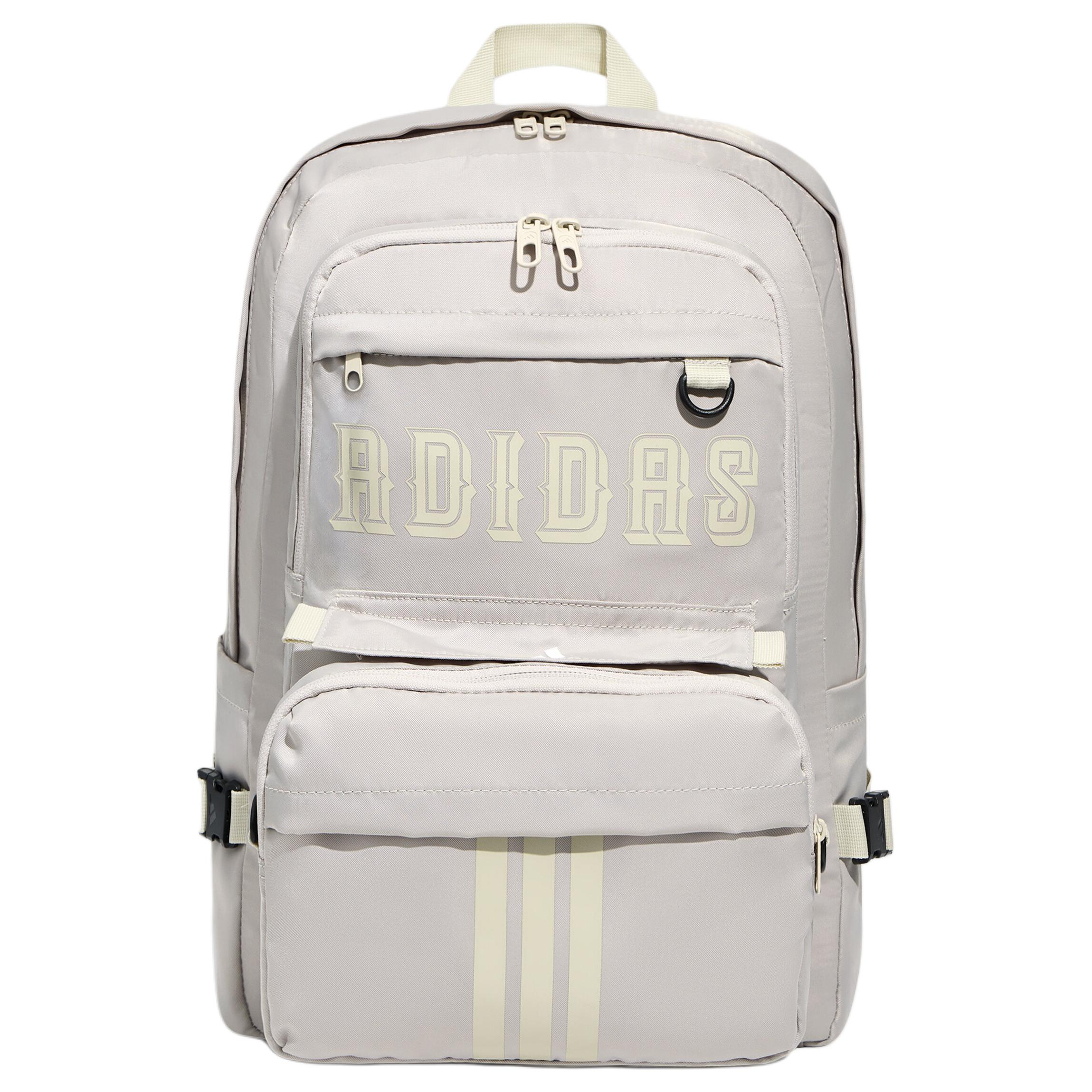 Adidas Removable Front Pocket Twill Fabric Backpack Unisex Backpack Miracle-Bauxite-Brown KY9951 Miracle Bauxite Brown
