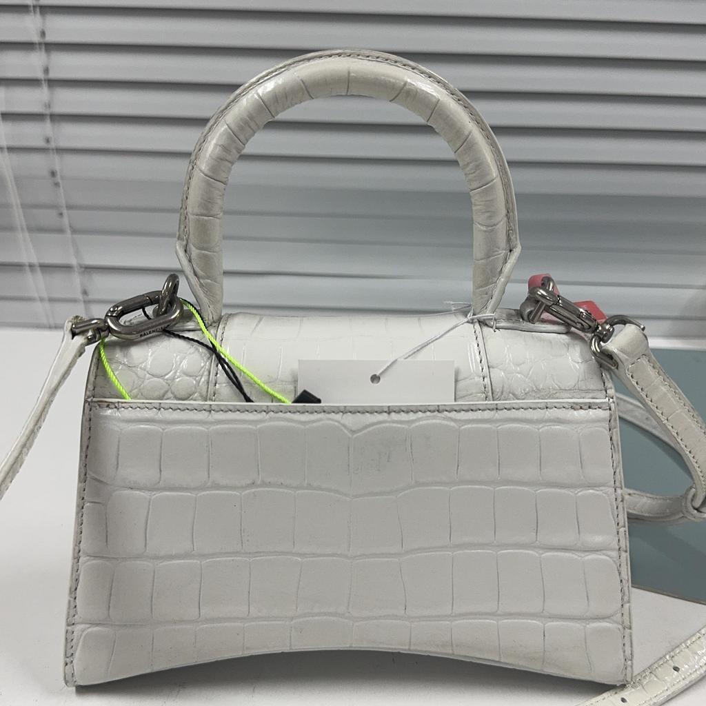 [Pre-Owned] Balenciaga Hourglass XS Top Handle Bag 'White' - Good #UI3OQS