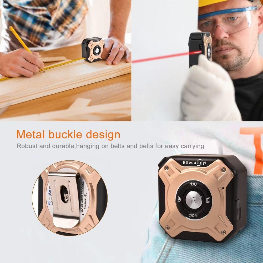 Stainless Steel Digital Laser Tape Measure LCD Screen Laser Rangefinder  DIY Projects