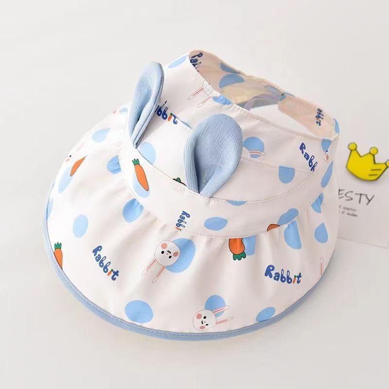 Girls Summer Wide Brim Visor Sun Hat Reversible Foldable Princess Beach UV Protection Cap for Kids Outdoor Shade
