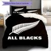 Ropa de cama con patrón de Rugby de los All Blacks Decoración del hogar Regalo de Cumpleaños (1 * funda nórdica + 2 * fundas de almohada, sin núcleo)