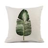 Watercolor Ink Painting Throw Pillow Cover 45X45Cm Minimalist Modern Tropical Plants Cushion Cover For Bed Couch Sofa Jaf094