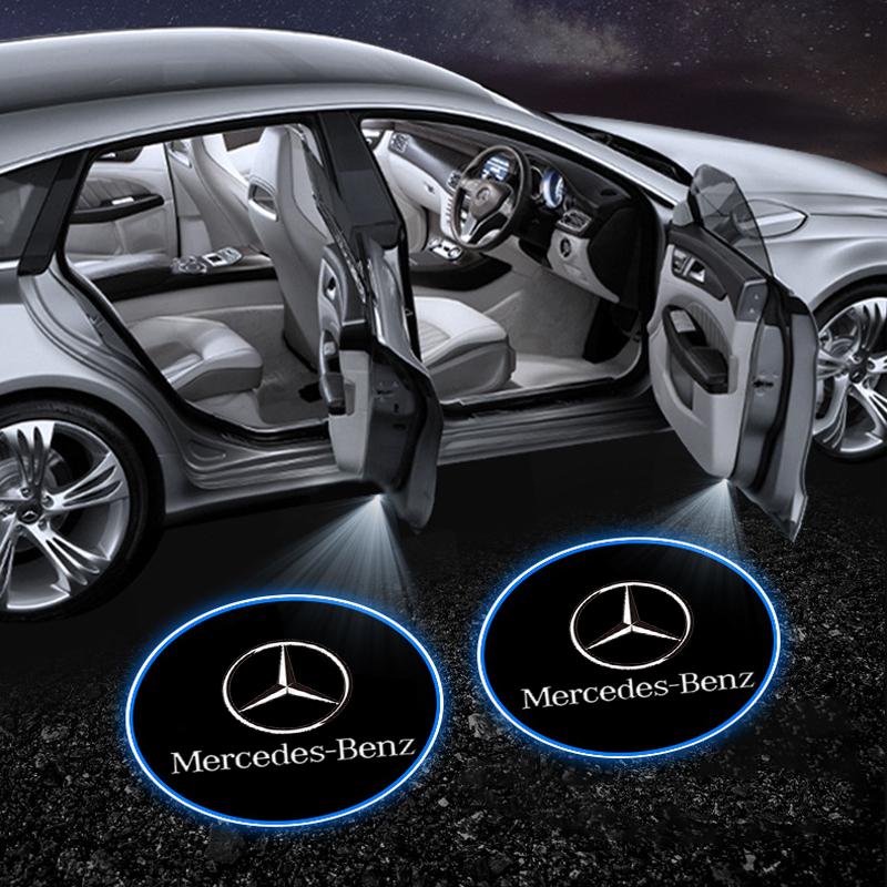 2Pcs Car Door Emblem Light LED Welcome Lamp Wireless Laser Projector For Mercedes Benz GLK GLA A B C E R G Class C180 S200 S300 W176 W246 W205 W213