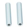 2pcs M8 * 66 Long Rod Nut Hex Hexagonal Sleeve Nut Standoff Threaded Fasteners