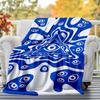 1PC Eyes PatternOutdoor Flannel Blanket - Soft Plush Decor for Picnics, Camping, Bedroom, Playroom, Office, or Lunch Break 1295A