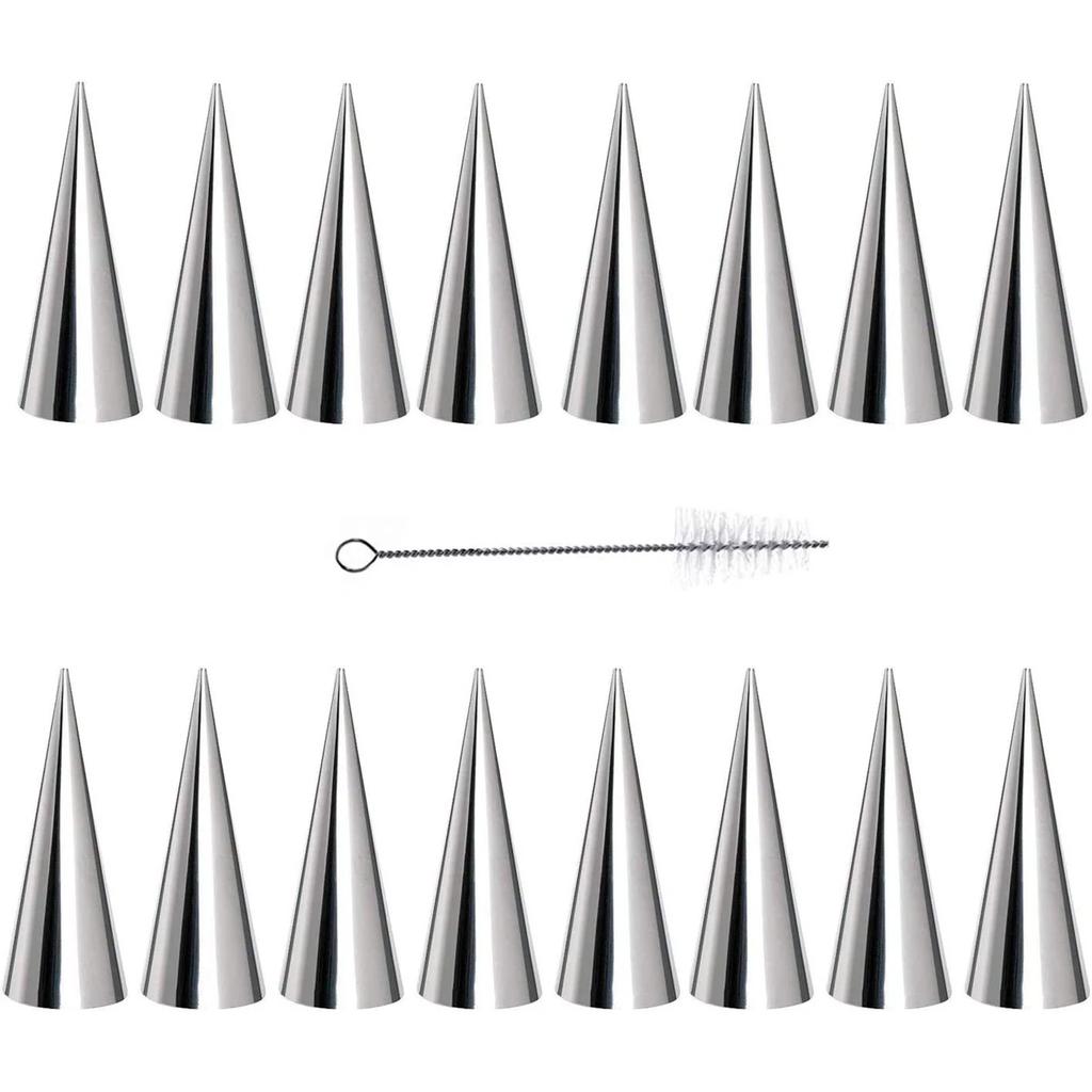 Non-stick Stainless Steel Baking Cones Danish Pastry Roll Forms Croissant Cream Horn Mold Cannoli Tubes