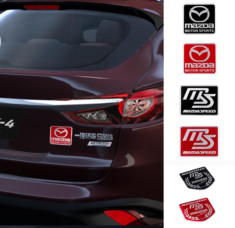 3D Aluminum Car Trunk Body Sticker Auto Emblem Exterior Decals Accessories For Mazda 3 6 MS Atenza Axela CX-5 CX-8 RX-8 GG GJ BK FF10