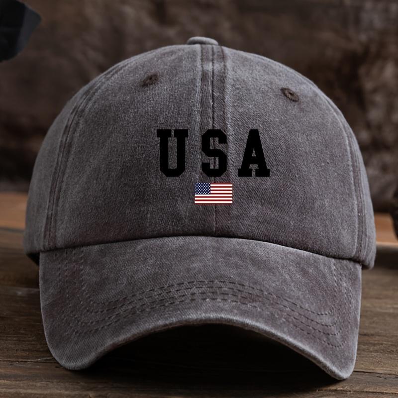 American Printed Baseball Cap for Men and Women, Outdoor Fashion Versatile, Daily Casual Duckbill Cap
