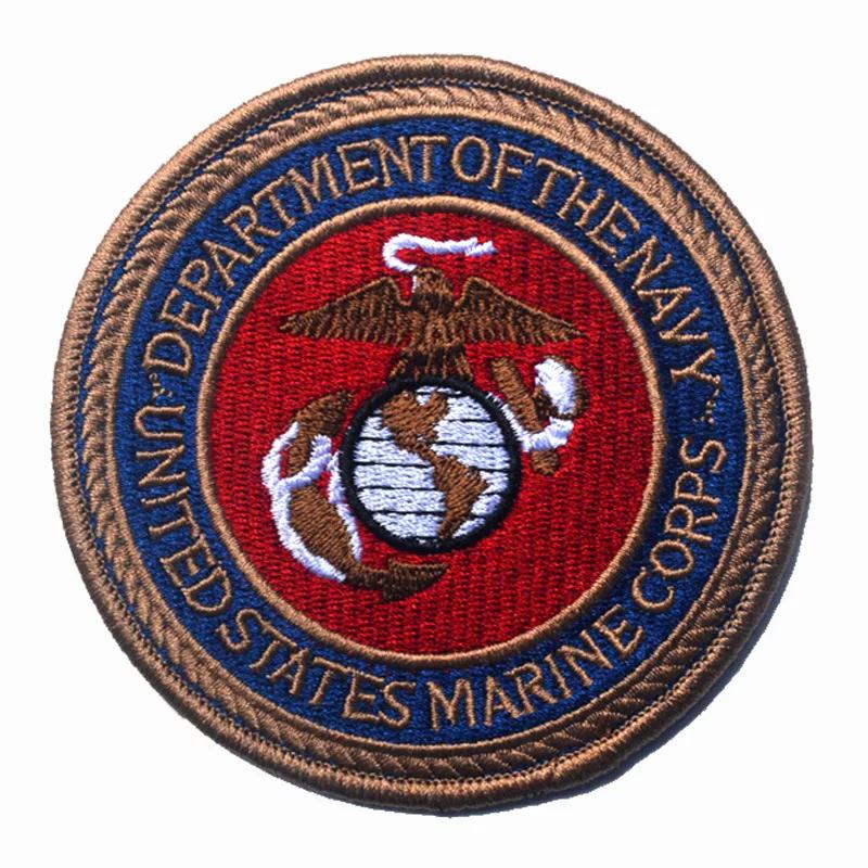 United States Marine Corps Armband Embroidered Fur Badge USMC Velcro Armband Military Fan 9.5cm