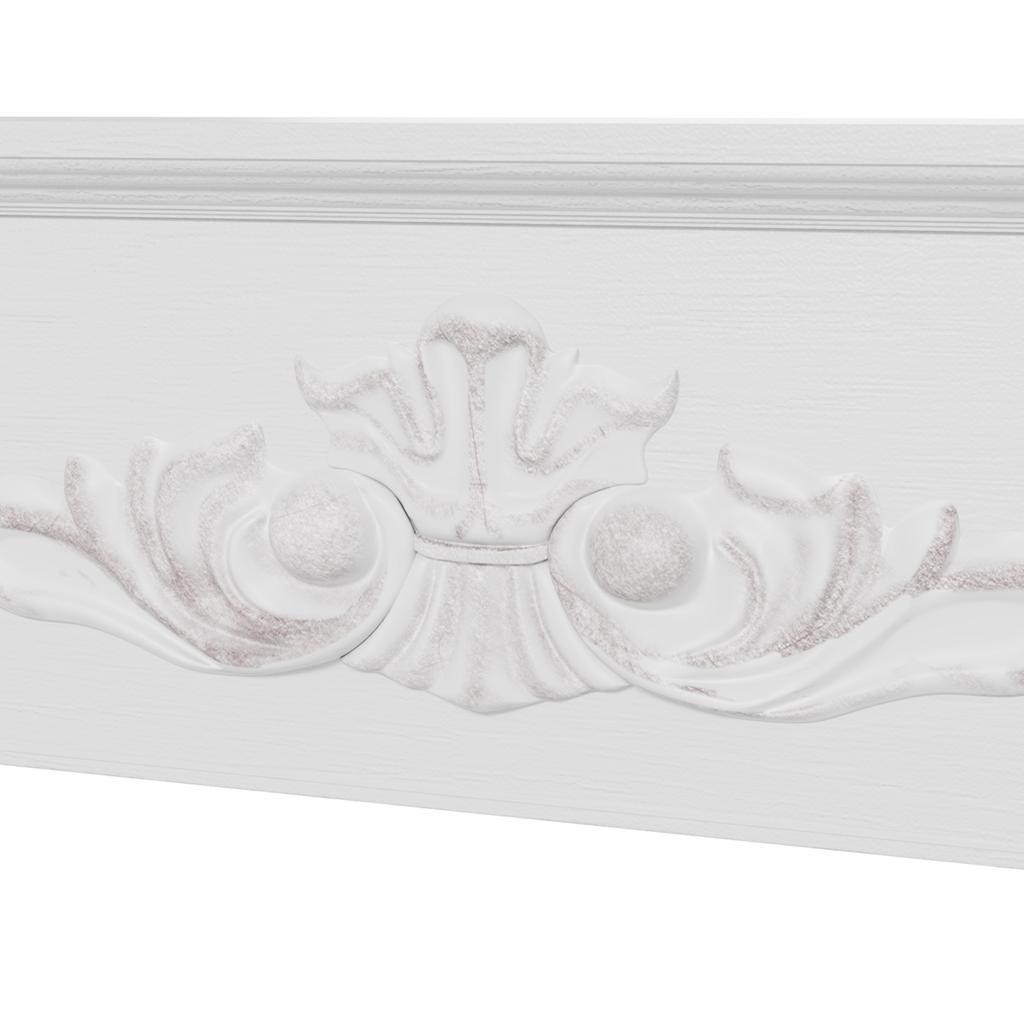 Fireplace Mantel Decorative Frame Surround for Electric Fireplace 101 X 19 X 100 Cm White Wood