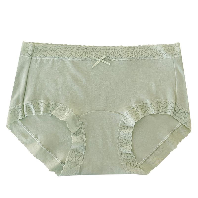 Ladies Summer New Sweet 10A Antibacterial Cotton Extended Middle Waist Triangle Briefs