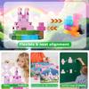 Non-Toxic Children Magnetic Building Set 100Pcs Free Build Pink Castle 3D Diy Creative Ornament Stem Educational Gift Holiday Present Box