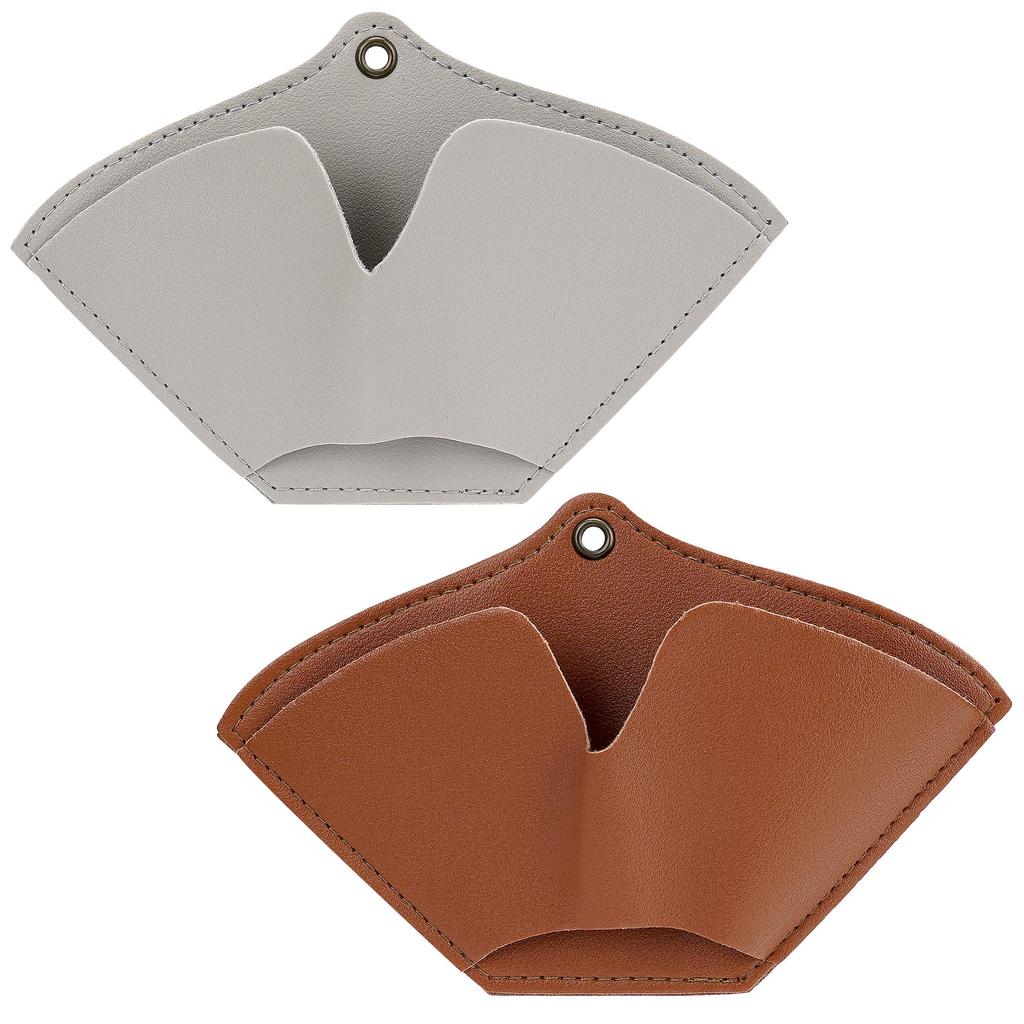HannaFires 2-Pack Leather Coffee Filter Paper Holder – Storage Sleeves, Fits #1, #2, #4, and V60 Filters, Convenient and Organized Barista Essential