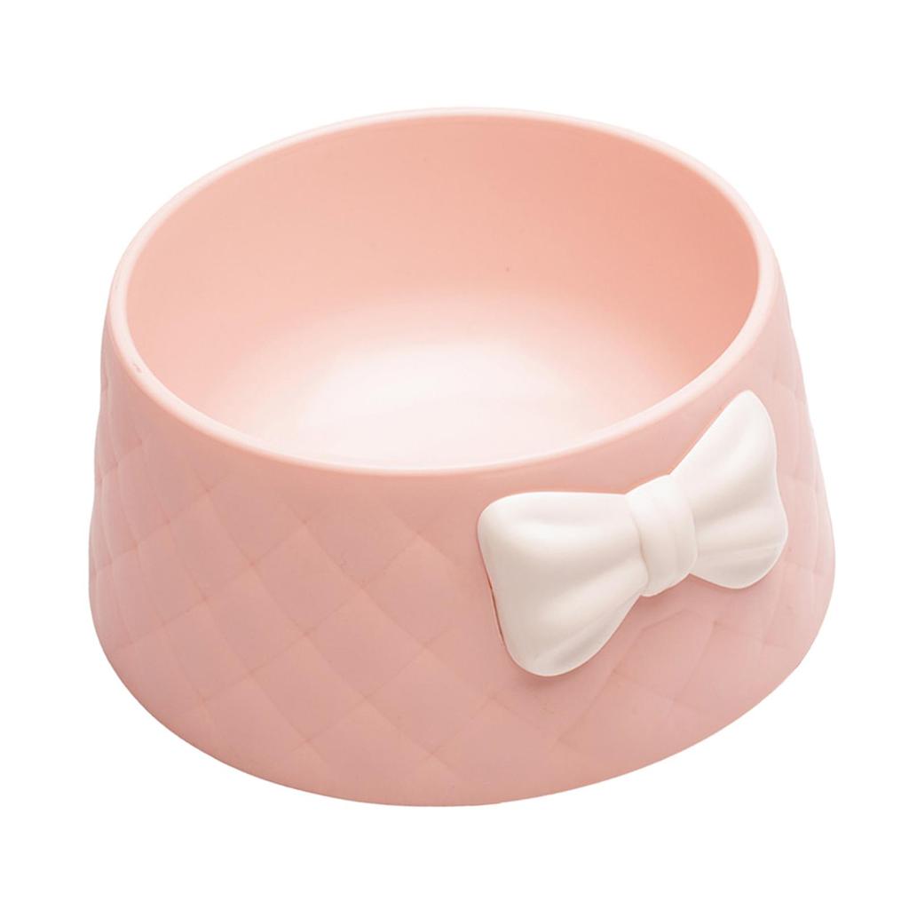 Cat Bowl Feeding Dishes Stable Novelty Anti Slip, Bow Tie Decorated, Pet Feeder Water Cats for