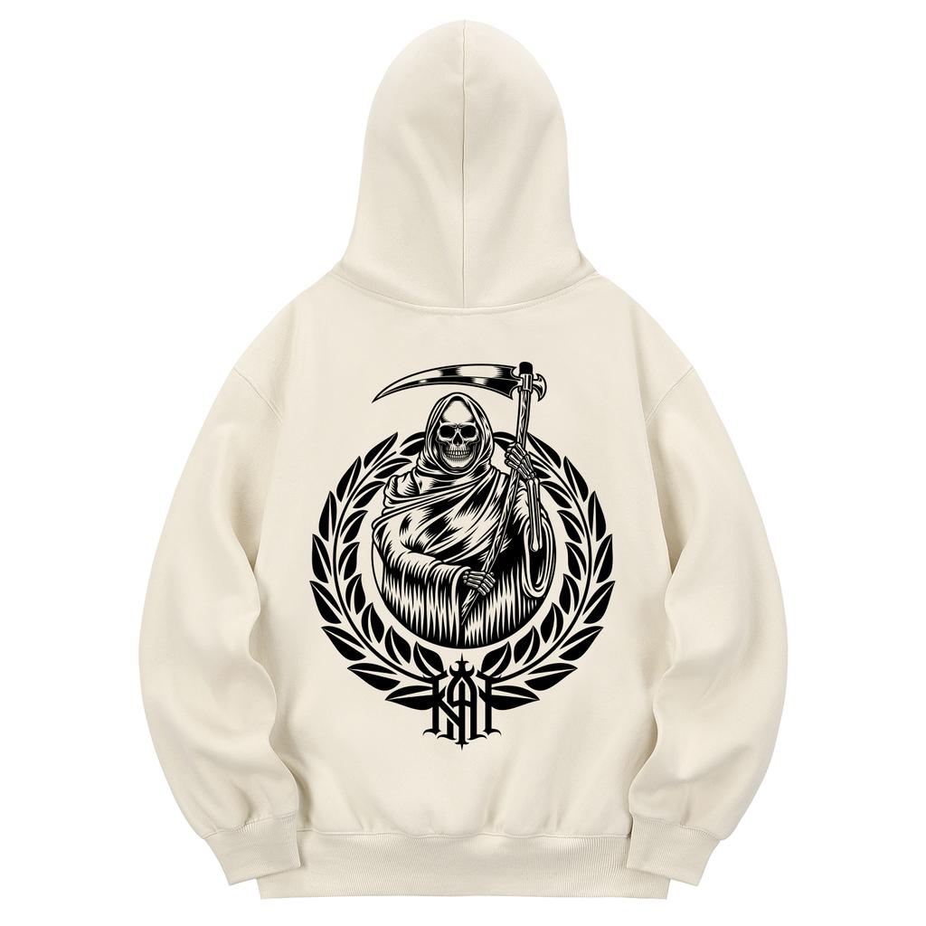 Khc0197 Demon Hunter Fleece-Lined Hoodie Cream
