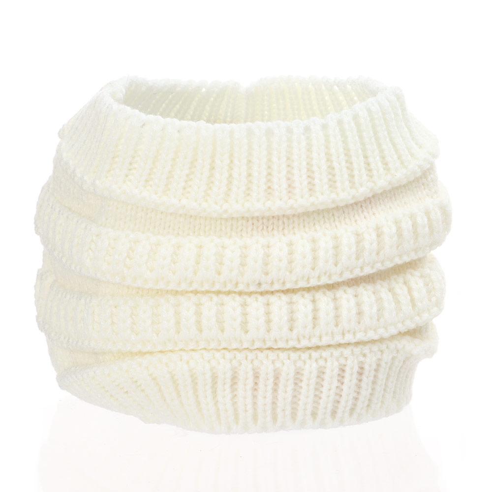 Thicken Turban Hair Accessories Headwear Ear Warmer Hair Band Knitting Headband Ponytail Beanie Hat