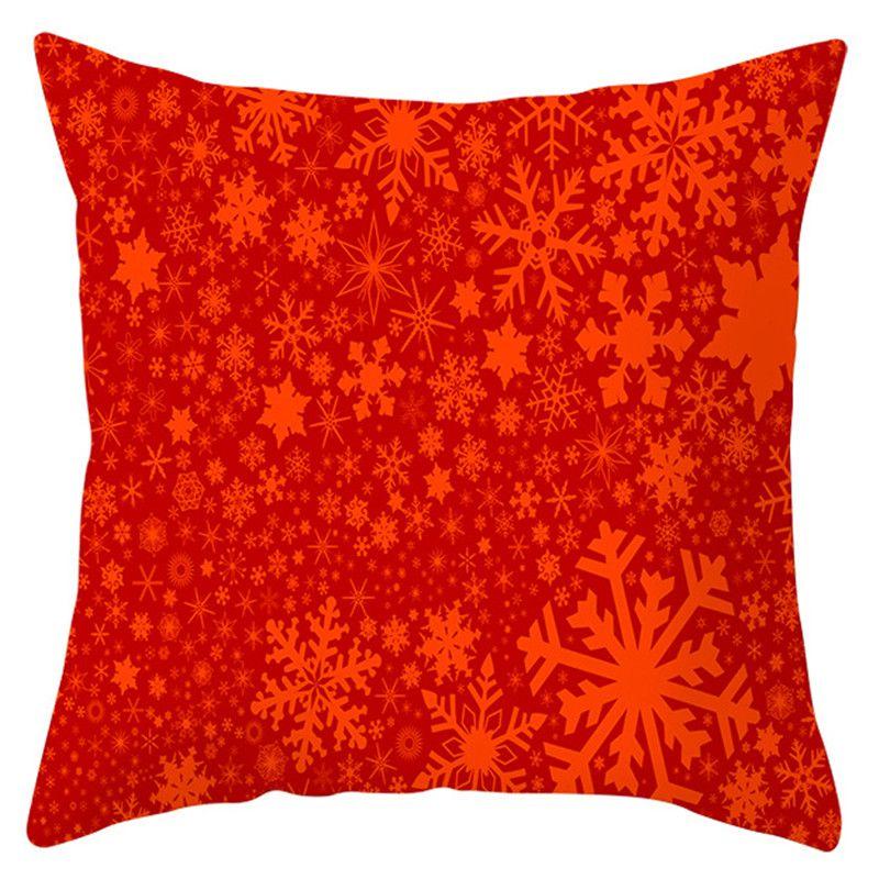 Elegant Christmas Red Cushion Cover Super Soft Pillowcase For Stylish Sofa Decor