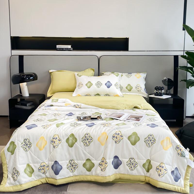 Yamok Washed Cotton-Linen Soybean Fiber Summer Quilt Set