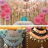 6Pcs Party Decoration Single Layer Paper Fan Flower Diy Folding Fan Flower