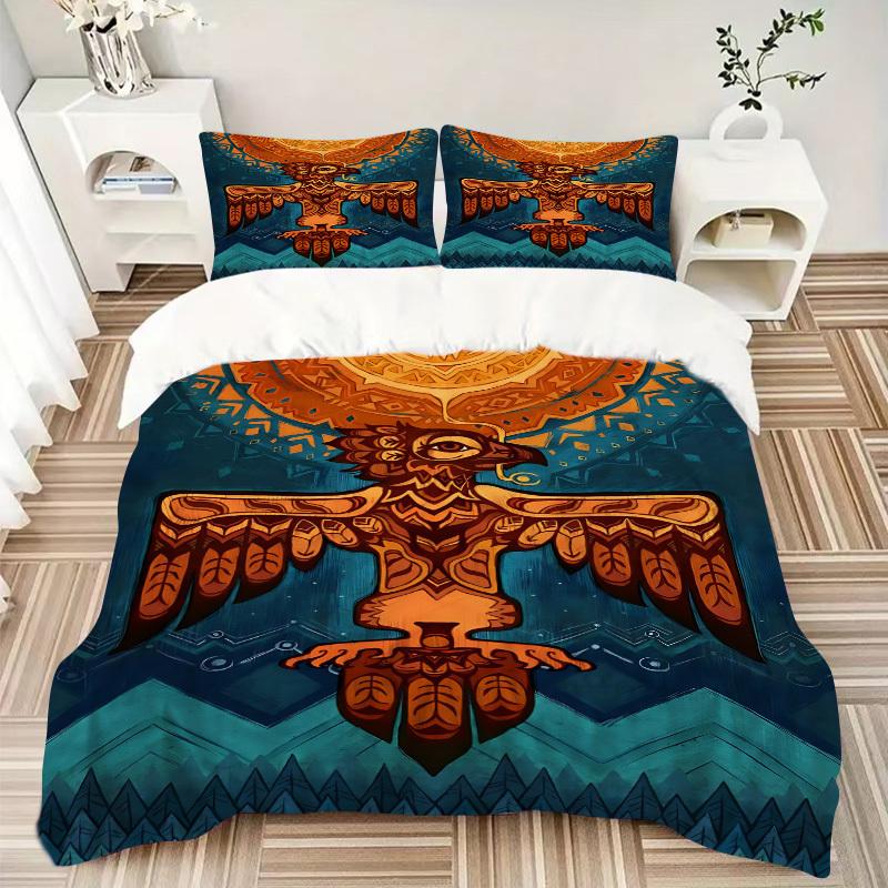 3pcs Eagle Spirit Soft Comfortable Bedding set, For Bedroom, Guest Room And Dorm, All - Season Use, High-Definition Printing114