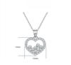 S925 silver heart necklace versatile niche design European and American style love neck chain sterling silver collarbone chain