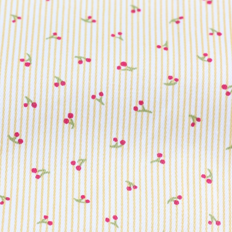 160x50cm Fine Line Fruit Printed Cotton Twill Fabric for Girls Dresses Princess Skirts Kids Bedding Cloth