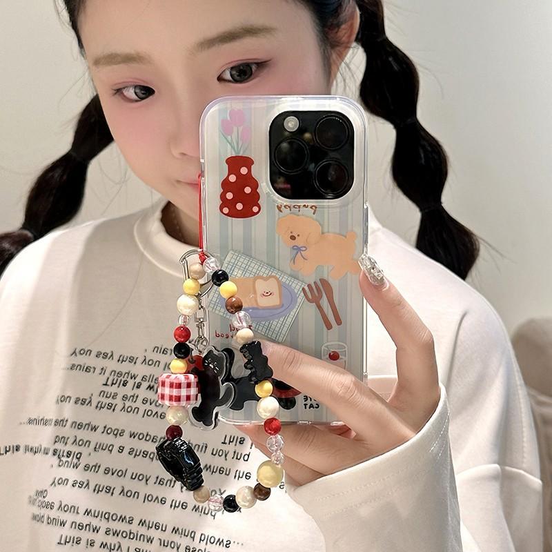New Imd Big Hole Puppy Plus Bracelet 17 Mobile Phone Case for IPhone14PromaxAG for Xiaomi 15