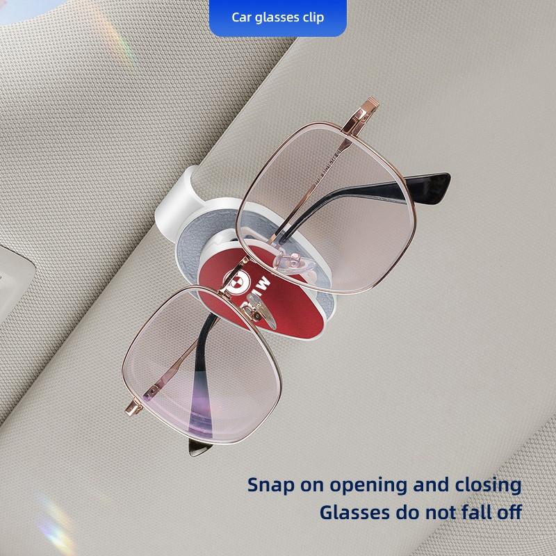 Multi functional Car Sun Visor Sunglasses Card Ticket Holder Glasses Clip Valve Cap For BMW X1 X2 X3 X5 X4 X6 X7 iX3 F20 F10 F07