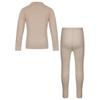 Set di biancheria intima termica per bambini Due pezzi Colore Unico Strato di Base Maglietta a Maniche Lunghe Leggings con Vita Elastica
