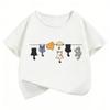 Climbing Cat Pattern Trendy Design Print T Shirts Short Sleeve Kids Children's T-shirt Boys Girls Summer Spring Casual Top Tee