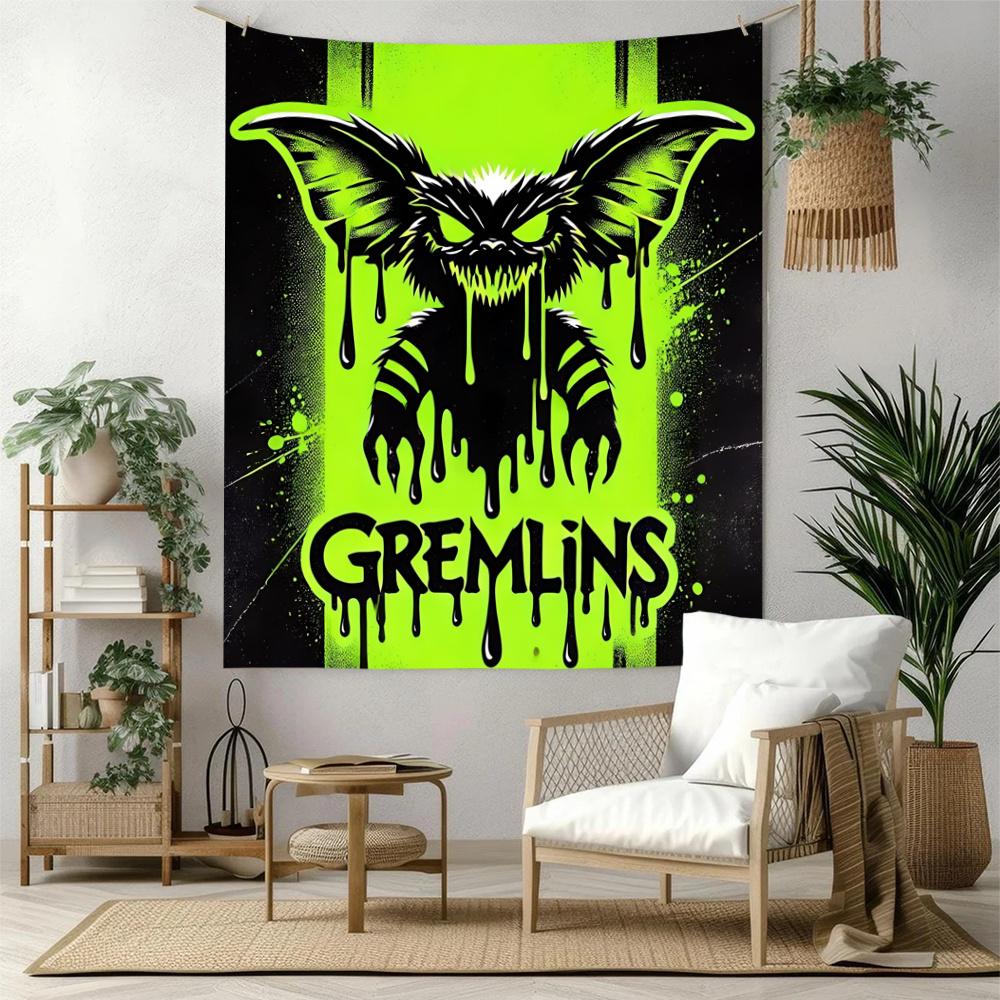 Gremlins Vintage Tapestry Handmade Look Suitable For Balcony Living Room Studio Wall Multipurpose Boho Decor Gift For New Home