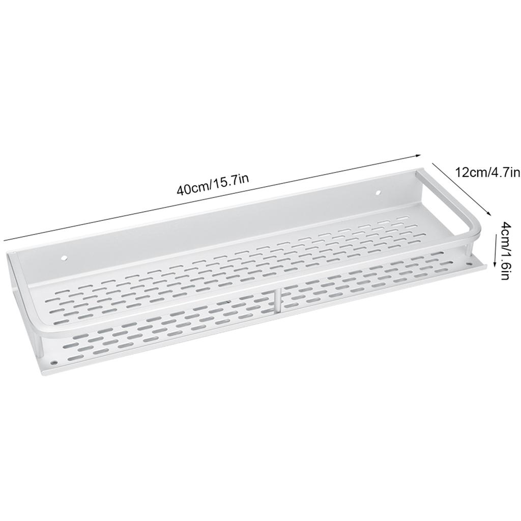 Wall Mounted Space Aluminum Bathroom Shower Holder Shelf Storage Rack Organizer40x12x4cm