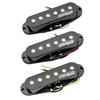 Wilkinson High Output Ceramic Single Pickups for Stratocaster Electric Guitars, Black (Set of 3)