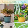 Plastic Round Flower Pots with Tray for Home Planters, Terrace, Garden Etc | Pack of 05 | Multicolor | Size 8 Inch | for Home Indoor & Outdoor