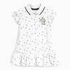 Children's Pure Cotton Short-Sleeved Casual A-Line Skirt Baby Summer New Polo Collar Dress Girl's Preppy Style Princess 8