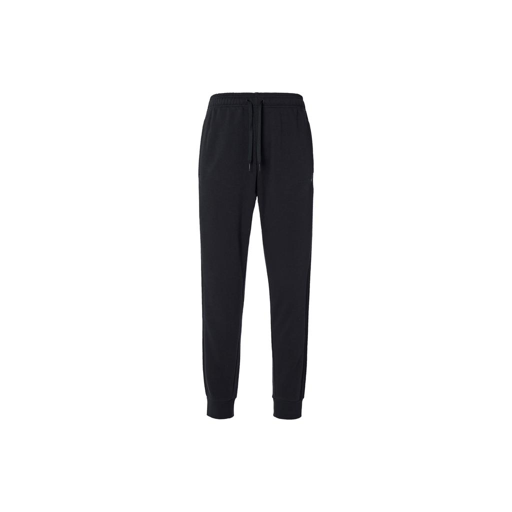 adidas Classic Logo Drawstring Fleece Sweatpants Men Bottoms Black FI1476