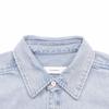 Coach Solid Color Single-Breasted Collar Straight Long Sleeve Shirt Men Shirts Blue CF792-P9J