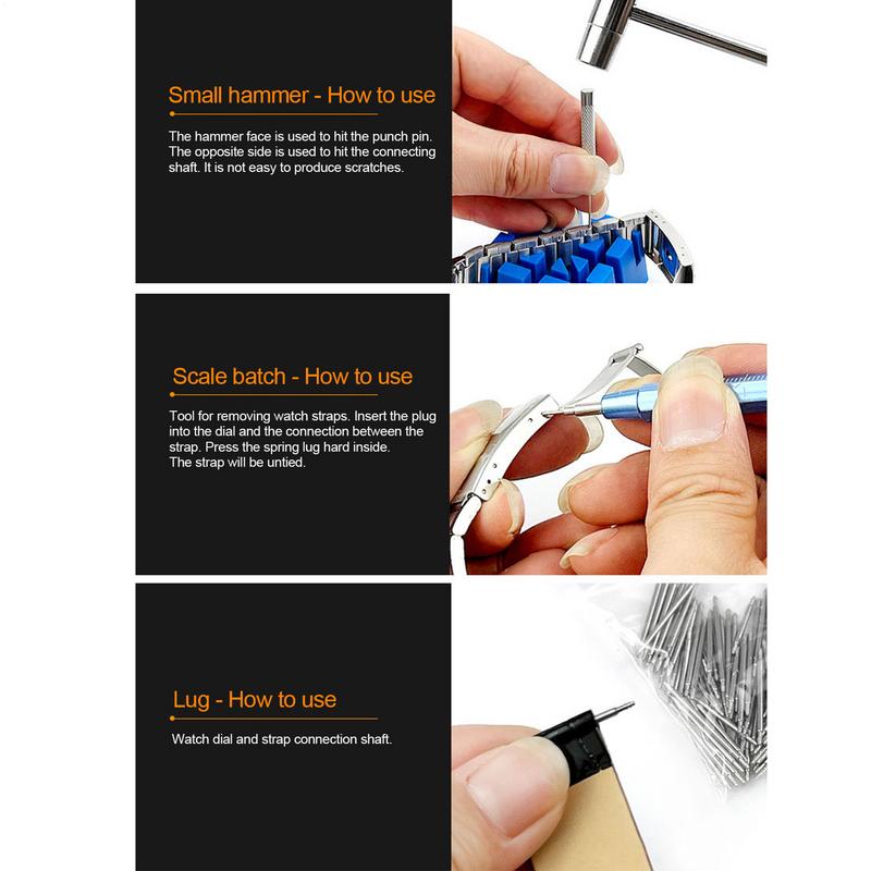 Watch Tool Kit Link Remover 41 Pieces Watch Repair Kit Watch Band Remover Tool Watch Band Adjustment Tool Versatile Watch Tool
