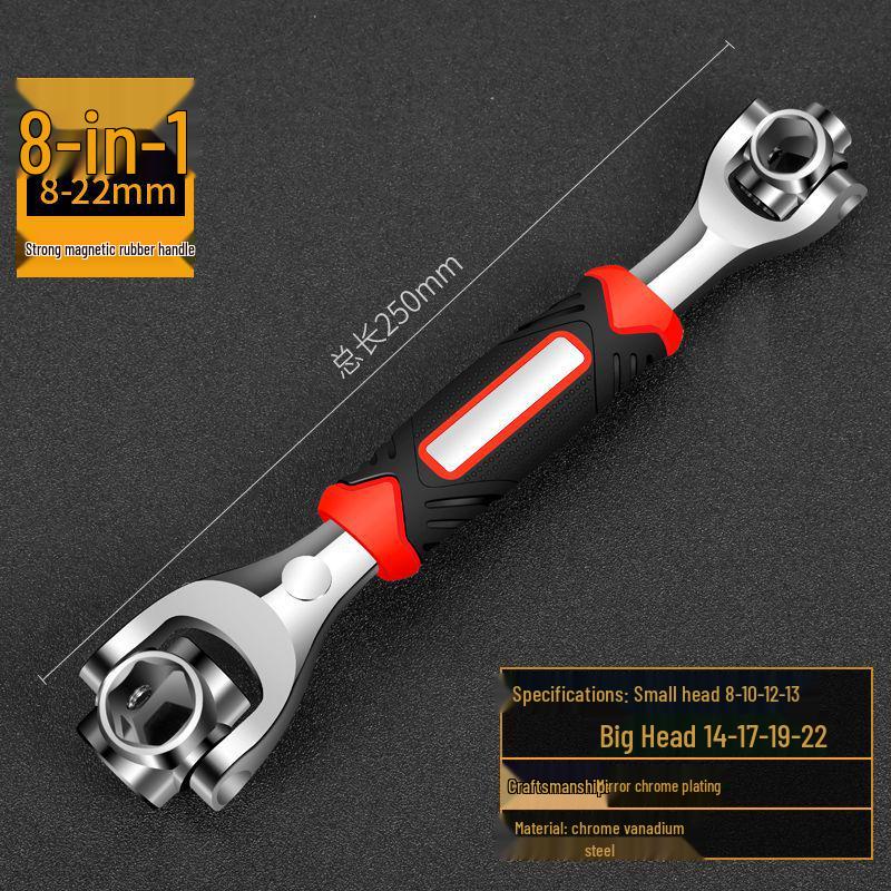 Universal verstellbarer 8-in-1 Mehrkopf-Steckschlüssel im deutschen Stil