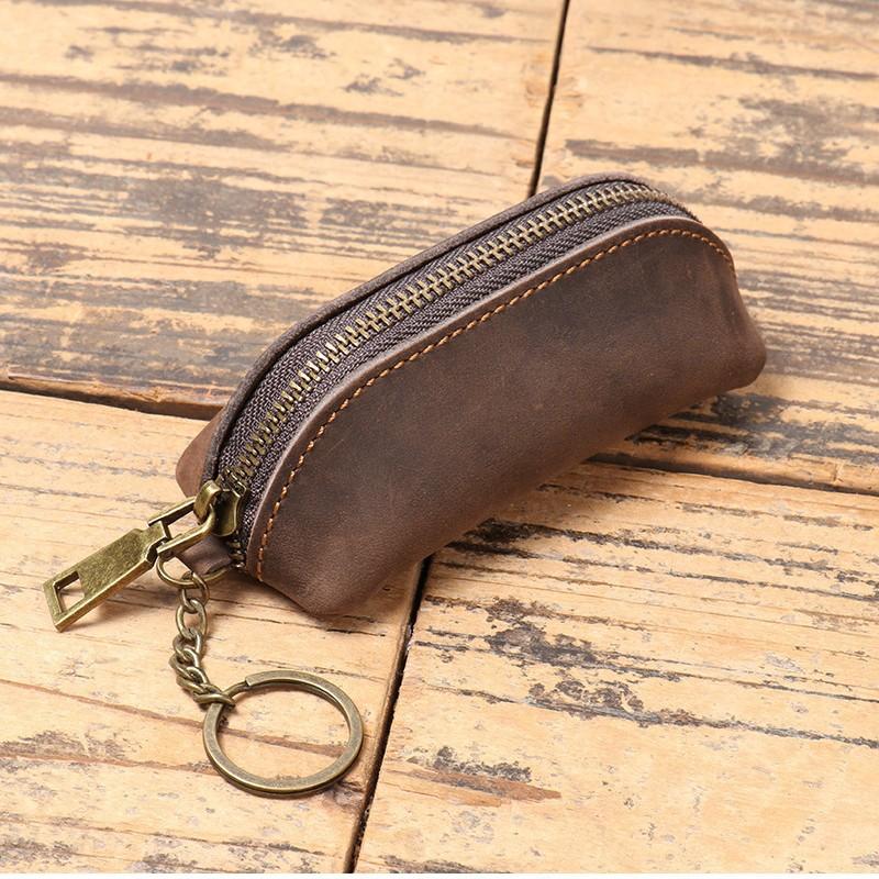 Retro Style Coin Purse Zipper Clutch Wallet and Card Case for Everyday Use Perfect Key Organizer Bag