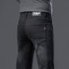 2025 Spring High-End Men's Slim Fit Stretch Jeans - Straight, Casual Business Trousers