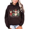 Meow Meow Christmas Cat Print Sweatshirt – Funny Merry Christmas Casual Fashion Top