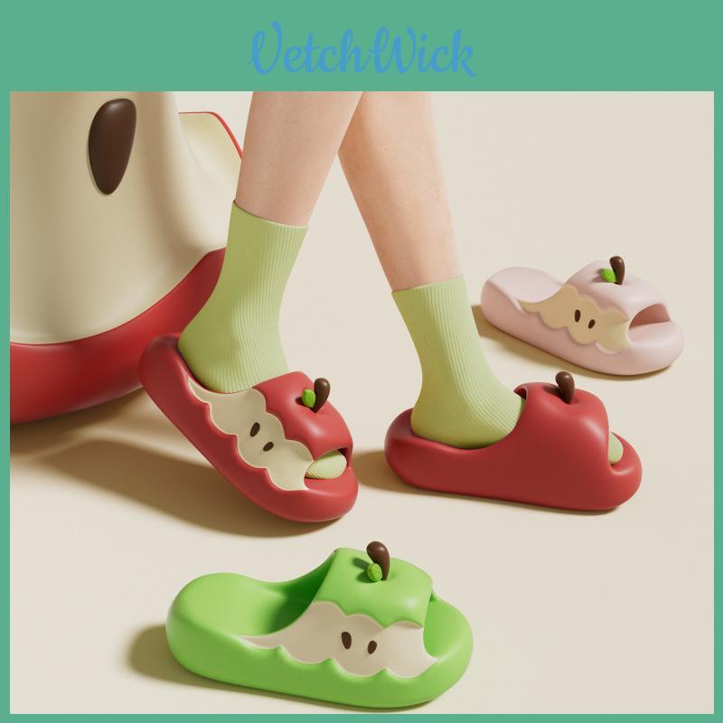 Apple Summer Unisex Eva Thick Sole Slipon House Slippers With Nonslip Function For Couples